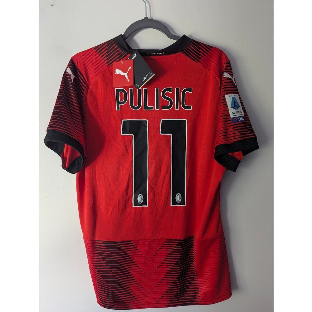 AC Milan Pulisic 2023/24 Home Jersey XL NWT Serie A Patched